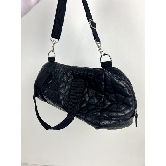Lulu Guinness Quilted Heart Adjustable Crossbody Black Purse  Lulu Guinness Quilted Heart Adjustable Crossbody Black Purse Duffle Bag